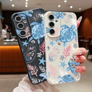 For Samsung S25 Ultra Edge S24 FE S23 S22 Coral Sea turtle Shockproof Case Cover - Picture 1 of 18