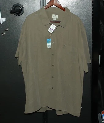 NWT SOLITUDE Breezy Bay Short Sleeve Shirt, Walnut, Casual Men's Size XXL - Image 1 of 3