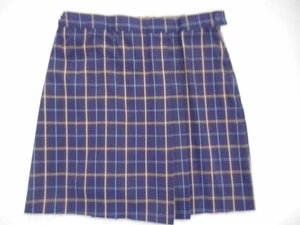 Girls R/K Purple & Brown Plaid Box Pleate Uniform Skort 1/2 Sz 10 1/2 - 18 1/2 - Picture 1 of 6