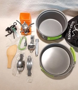 Gold Armour Camping Mess Kit Incomplete Backpacking Hiking Outdoors Survival - Picture 1 of 11
