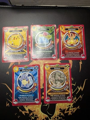 2000 Pokémon Battle Stadium Cards Think Chip 5 card lot Pikachu, Charizard RARE - Image 1 of 2