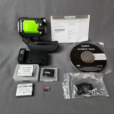 Olympus Stylus TG-Tracker Tough 4K Action Camera Green GPS Wi-Fi w/ Grip Bag - Image 1 of 4