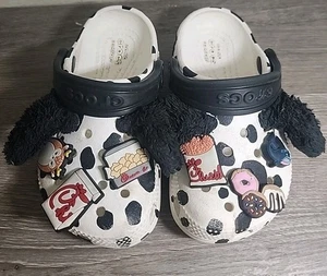 Crocs Cowprint W/ Ears Size C8 Unisex Toddler Kids Clogs W/ Chic-Fil-A Jibits - Bild 1 von 5