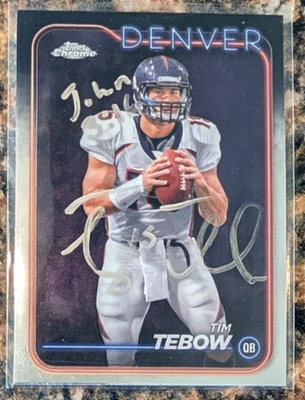 2024 Topps Chrome #66 Tim Tebow w/ in person Autograph and John 3:16 Inscription - Image 1 of 4