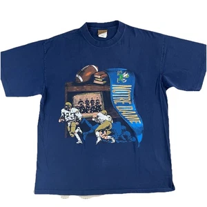 Vintage Notre Dame Football Graphic Herren Large T-Shirt 90’s Rare Made In USA - Bild 1 von 9