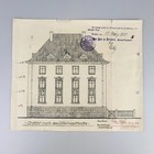Antiker Bauplan von 1928, Haus Döbelnerstraße Dresden, Baugeschäft Eichler, AK