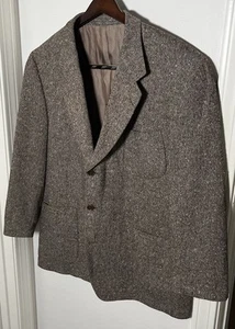 VTG Ermenegildo Zegna Men's Soft Donegal Fleck Wool Tweed Blazer Plaid • 44R US - Picture 1 of 11