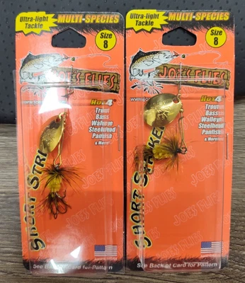 Bajo de trucha Joe's Flies Short Strike talla 8 blanco Miller #163 (lote de 2) Foto 1 de 3