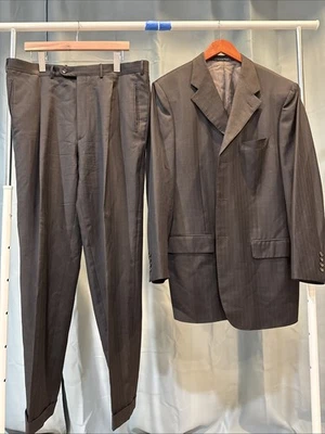 Corneliani Suit, EU54, Charcoal Gray w/blue pinstripes, 3 Button - Image 1 of 4