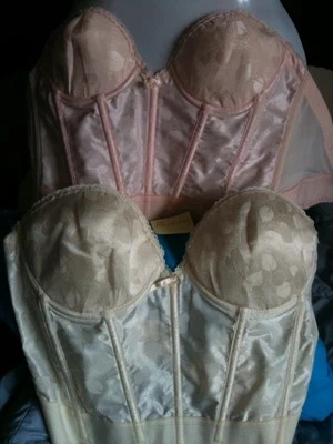 Lady Marlene Strapless Backless longline Plunge # 1250 34A, 38C Vintage New - Image 1 of 4