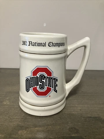 OSU 2002 NCAA National Champions Beer Mug Stein Ohio State University Buckeyes Cover