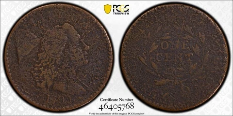 1794 PCGS VG Detail| Flowing Hair - Short Bust- Large Cent 1c US Coin #41650A Cover