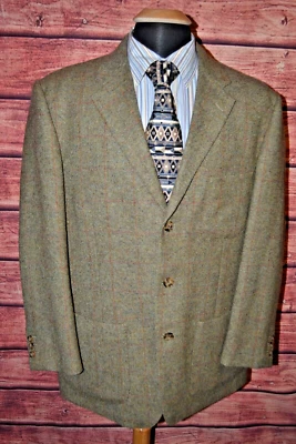 Blazer Orvis Signature Collection para hombre ventana panel 3 botones delanteros talla 44 Foto 1 de 4