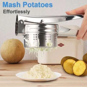 Large Capacity Sturdy Stainless Steel Potato Ricer Fruit No Lumps Potato Masher - Picture 1 of 12