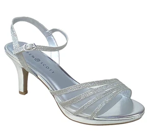 Karen Scott Women's 7.5 Darla Silver Sparkle Dress Sandals - Bild 1 von 12