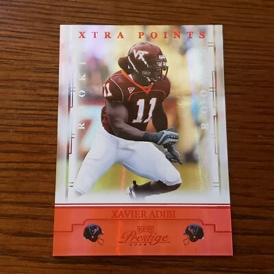 2008 PLAYOFF PRESTIGE XAVIER ADIBI XTRA POINTS ROOKIE 67/100 HOUSTON TEXANS - Image 1 of 3