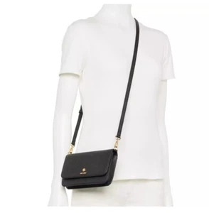NINE WEST Lockup 9 women's phone crossbody wallet - Black - Picture 1 of 5