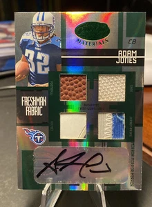 2005 Leaf Certified Freshman Fabric Auto 3/5 Adam Jones Rookie #FF-201 Bengals - Picture 1 of 10