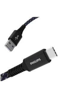 CABLE DE CARGA DURADERA USB-C Philips - 20 veces más duradero/6 pies de largo hasta 60 vatios - Imagen 1 de 8