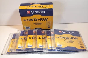16 DVD+RW Discs 4.7GB 4x w/Slim Jewel Cases 10/Pack (VER94839) + 6 more Sealed - Picture 1 of 8