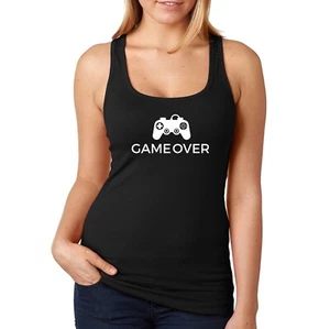 XtraFly Apparel Women's Game Over Controller Video Games Level Up PC Racerback - Picture 1 of 7
