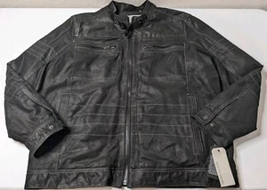 Wilson's Leather Jacket Men's XXL Black Full Zip Long Sleeve $600 - Picture 1 of 6