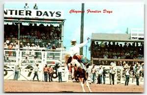 Postal Frontier Days Bronco Riding Rodeo Cheyenne Wyoming POR QUÉ UNP - Imagen 1 de 2