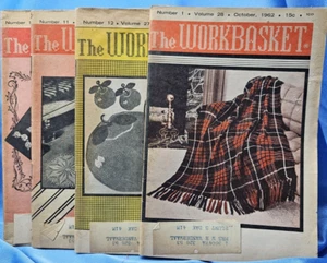 Lot of 4 The Workbasket Craft Magazines 1962 Art Needle Craft Cooking Gardening - Picture 1 of 9