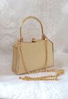 Vintage gold tone evening bag purse w/chain