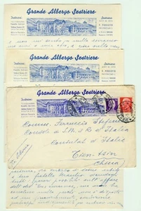 Italia 1941 Sestrlere Torino Publicidad Cubierta a Tianjin China Vía Siberia. - Imagen 1 de 8