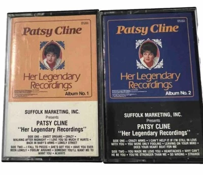 Patsy Cline Her Legendary Recordings 2 Cassette Set Album No. 1 & 2 Vintage - Image 1 of 3