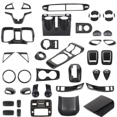 Carbon Fiber Interior Console Cover Trim Accessories For Chevy Camaro 2012-15 - Image 1 of 4