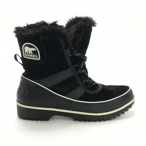 Sorel Boots Womens Shoes Black Suede Leather Tivoli II Snow Waterproof 9 - Picture 1 of 10
