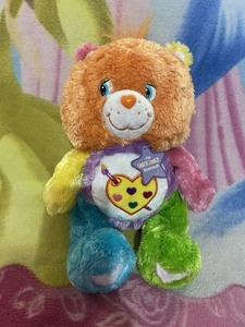13" PLUSH FLUFFY FLOPPY WORK OF HEART ARTIST CARE BEAR RETRO COLLECTIBLE TOY - Picture 1 of 4
