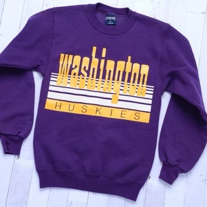 Vintage 90’s Washington Huskies Crewneck Pullover Sweatshirt Small - Picture 1 of 8