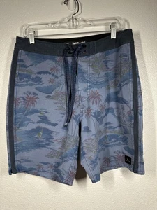 Rip Curl Mirage Boardshorts Mens Large Blue Hawaiian Stretch Swim Trunks Surf - Picture 1 of 8