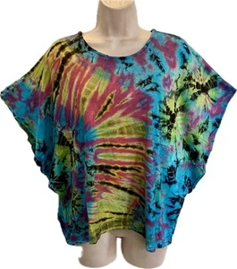 Camiseta Sacred Threads Hippie Boho Festival Elástica Tie Dye Ala de Murciélago 224112 C - Imagen 1 de 5