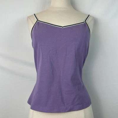 Woman’s vintage cotton tank top purple preppy y2k blokecore casual M - Image 1 of 4