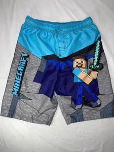 Pantalones cortos de natación Minecraft para niños XL 14-16 estampado gráfico 100 % poliéster - Imagen 1 de 9