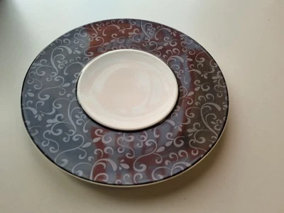 Bauscher Platzteller schwarz weiß Durchmesser 34 cm - Bild 1 von 3