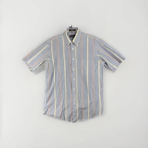 Hathaway Shirt Mens 15.5 33 Multicolor Striped Button Down Short Sleeve USA - Picture 1 of 9