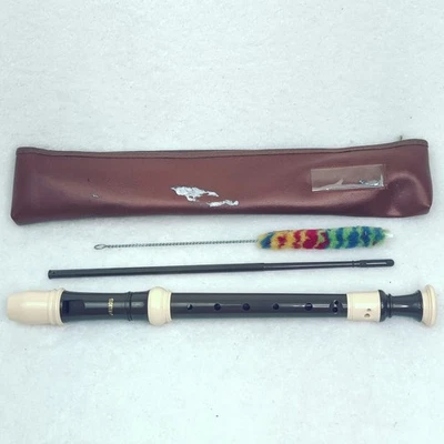 Aulos Soprano Recorder 703B Brown Case EUC - Image 1 of 4