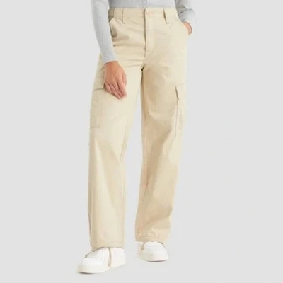 Levi’s 94 Baggy Cargo Pants Women Beige Mid Rise Utility Relaxed Fit 26x30 NWT - Image 1 of 4