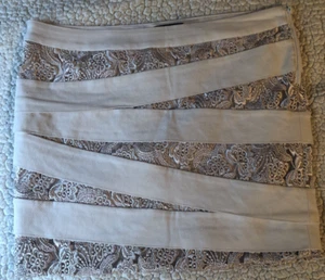 BEBE - Women’s Tan Lace Tiered Mini Skirt - Size 2 - Picture 1 of 6