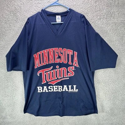 Vintage Logo 7 Minnesota Twins Football Jersey Mens XL 1992 MLB Made in USA Rare - Image 1 of 4