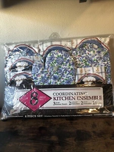 Franco Country Cow 8pc Kitchen Coordinating Ensemble Towels,potholders Overmitt - Picture 1 of 10