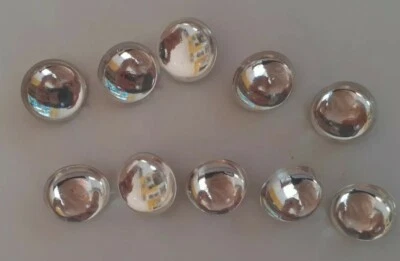 10er Set runde gewölbte Swarovski Kristall Knöpfe 18 mm Schaftverschluss - Bild 1 von 4