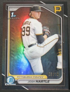 Josh Hartle 2024 Bowman Chrome Draft Black Refractor Rookie #3 (05/10) Pirates - Picture 1 of 2