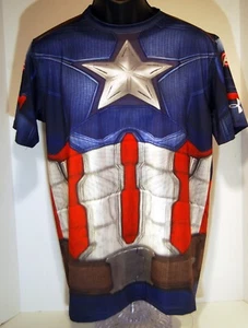 Under Armour Captain America Civil War Marvel Compresssion Shirt Men's 2XL - Picture 1 of 3