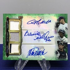 2020 Topps Triple Threads Auto - Andy Pettitte Jorge Posada Bernie Williams /18!